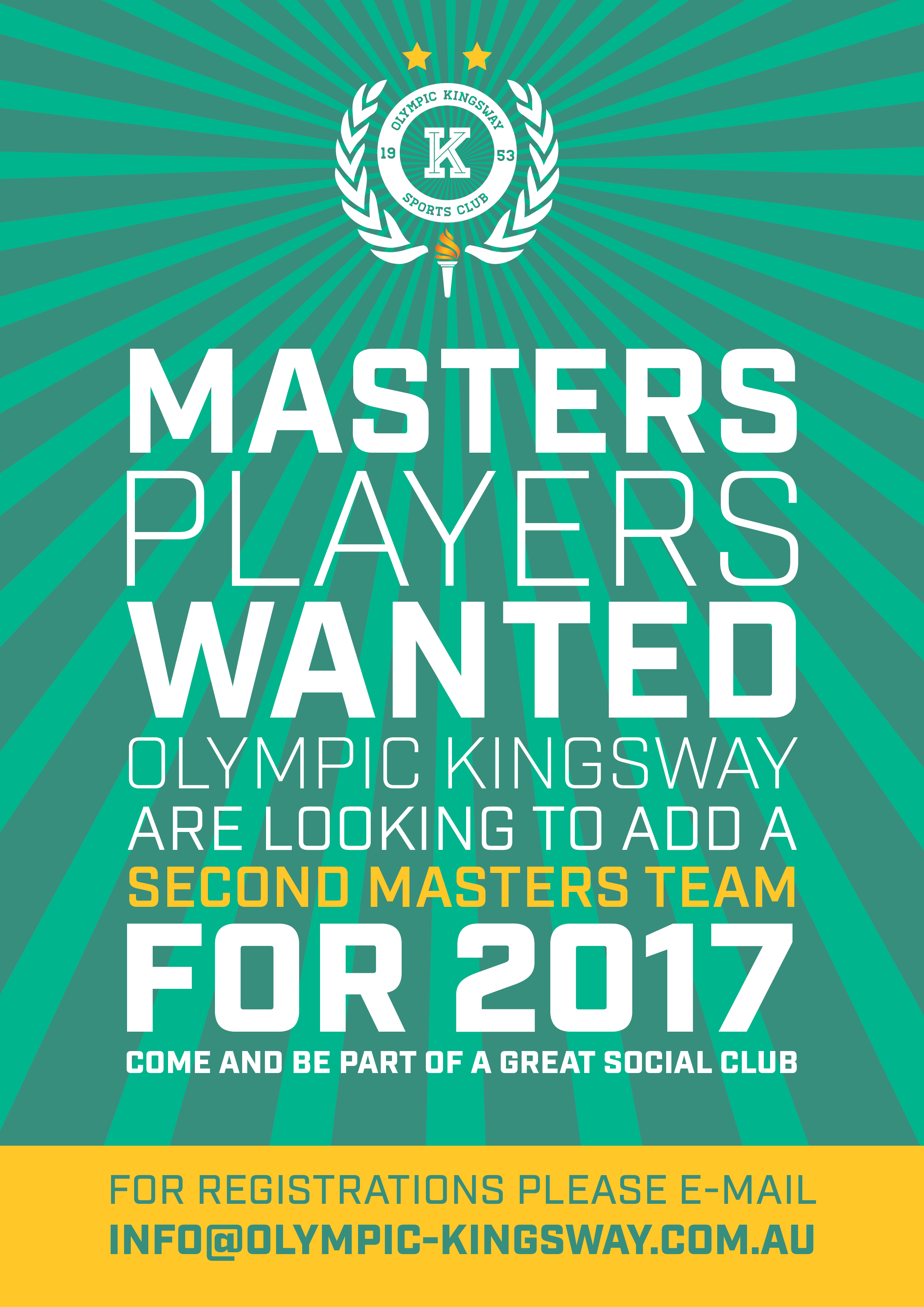 Olympic Kingsway Masters Flyer 2017